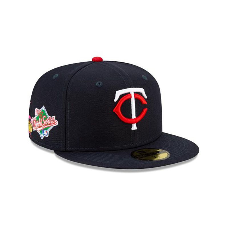 MLB Minnesota Twins State Flower 59Fifty Fitted (PJZ5831) - Blue New Era Caps